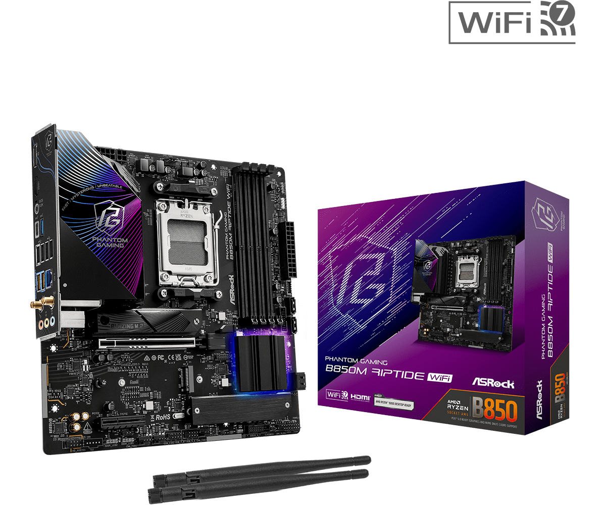 ASROCK B850M Riptide WiFi New  - X870E Atx Motherboard recension och pris
